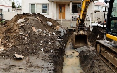 Förberedelser inför dränering av grund och tomt