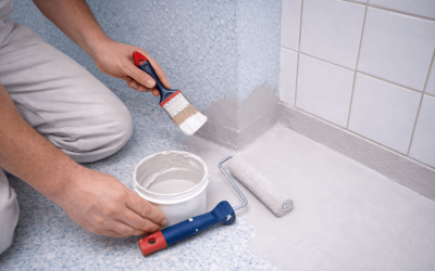 Går det att måla våtrumsmatta och våtrumstapet i badrum?